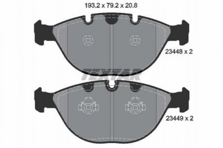 Дискові гальмівні колодки (передні) TEXTAR 2344801 (фото 1)
