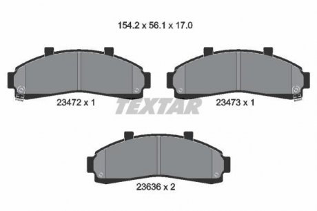 Тормозные колодки дисковые TEXTAR 2347201 (фото 1)