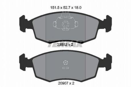 Гальмівні колодки, дискове гальмо (набір) TEXTAR 2355202 (фото 1)