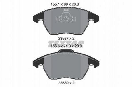 Дискові гальмівні колодки (передні) TEXTAR 2358704 (фото 1)