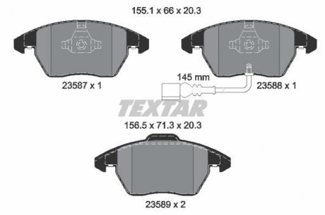Гальмівні колодки дискові TEXTAR 2358781 (фото 1)