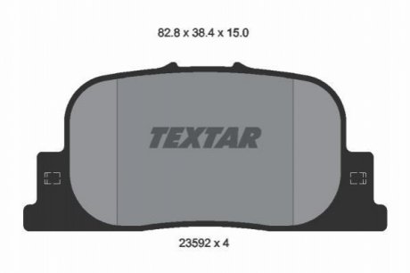 Гальмівні колодки, дискове гальмо (набір) TEXTAR 2359201 (фото 1)
