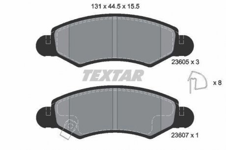 Дискові гальмівні колодки (передні) TEXTAR 2360501 (фото 1)