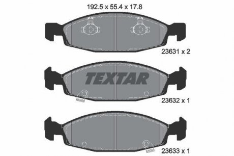 Тормозные колодки дисковые TEXTAR 2363101 (фото 1)