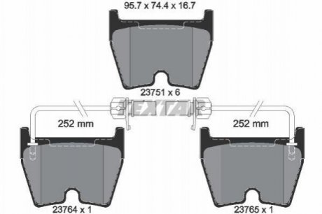 Дисковые тормозные колодки (передние) TEXTAR 2375101 (фото 1)
