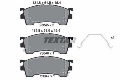 Тормозные колодки дисковые TEXTAR 2384504 (фото 1)