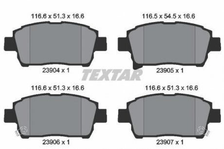 Тормозные колодки дисковые TEXTAR 2390401 (фото 1)