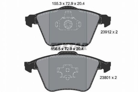 Дискові гальмівні колодки (передні) TEXTAR 2391202 (фото 1)