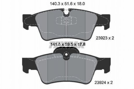 Дисковые тормозные колодки (задние) TEXTAR 2392301 (фото 1)