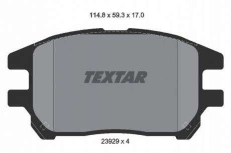Дисковые тормозные колодки (передние) TEXTAR 2392901 (фото 1)