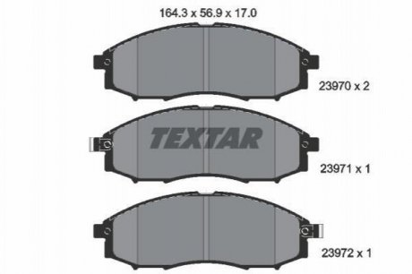 Гальмівні колодки дискові TEXTAR 2397001 (фото 1)