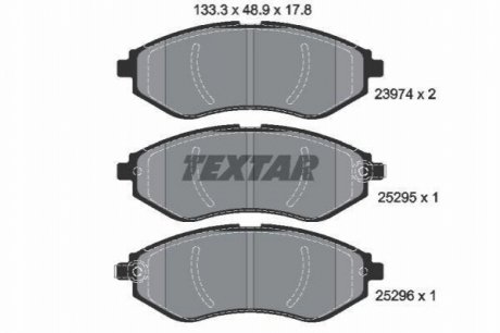 Гальмівні колодки, дискове гальмо (набір) TEXTAR 2397406 (фото 1)