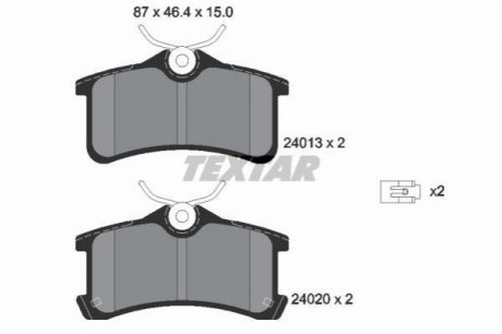 Дискові гальмівні колодки (задні) TEXTAR 2401301 (фото 1)
