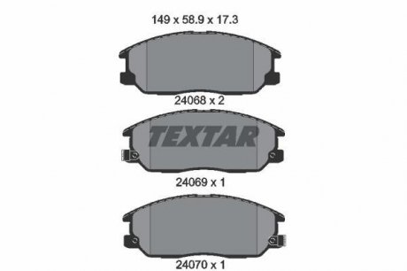 Дискові гальмівні колодки (передні) TEXTAR 2406801 (фото 1)
