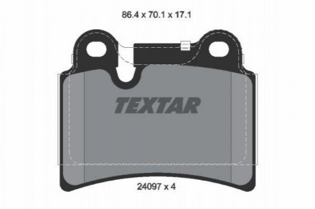 Дискові гальмівні колодки (задні) TEXTAR 2409701 (фото 1)