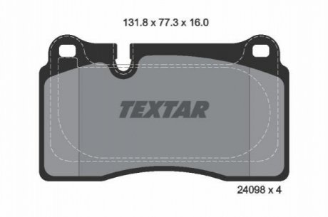 Дисковые тормозные колодки (передние) TEXTAR 2409803 (фото 1)