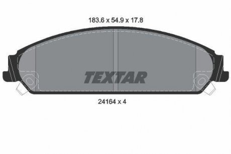 Дискові гальмівні колодки (передні) TEXTAR 2416401 (фото 1)