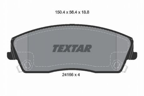 Тормозные колодки, дисковые. TEXTAR 2416601 (фото 1)