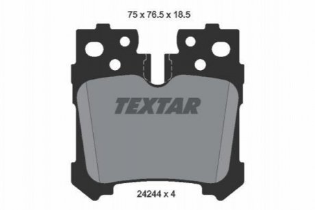 Дисковые тормозные колодки (задние) TEXTAR 2424401 (фото 1)