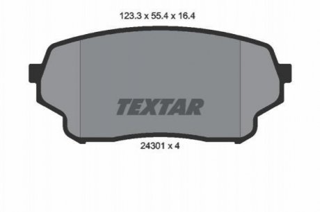 Дискові гальмівні колодки (передні) TEXTAR 2430101 (фото 1)