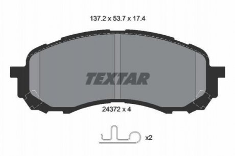 Дискові гальмівні колодки (передні) TEXTAR 2437201 (фото 1)