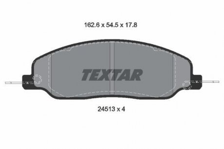 Дискові гальмівні колодки (передні) TEXTAR 2451301 (фото 1)