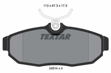 Дисковые тормозные колодки (задние) TEXTAR 2451401 (фото 1)