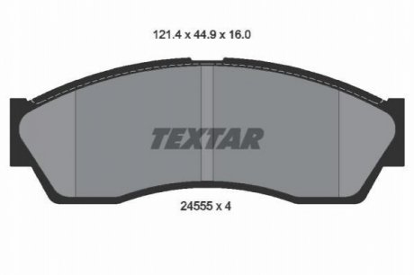 Гальмівні колодки, дискове гальмо (набір) TEXTAR 2455501 (фото 1)