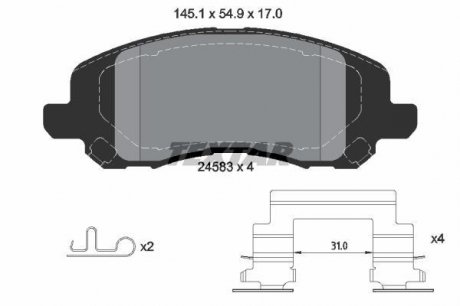 Гальмівні колодки дискові TEXTAR 2458301 (фото 1)