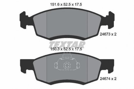 Гальмівні колодки дискові TEXTAR 2467301 (фото 1)