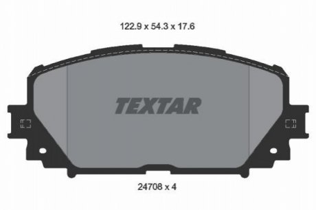 Гальмівні колодки, дискове гальмо (набір) TEXTAR 2470801 (фото 1)