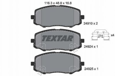Тормозные колодки дисковые TEXTAR 2491001 (фото 1)