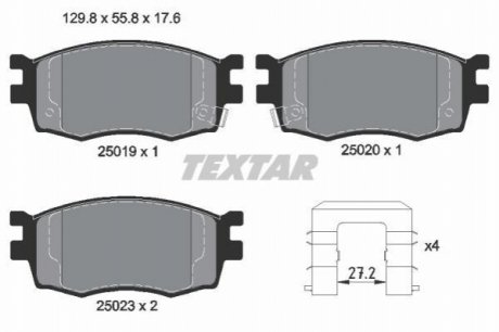 Тормозные колодки (передние) TEXTAR 2501901 (фото 1)