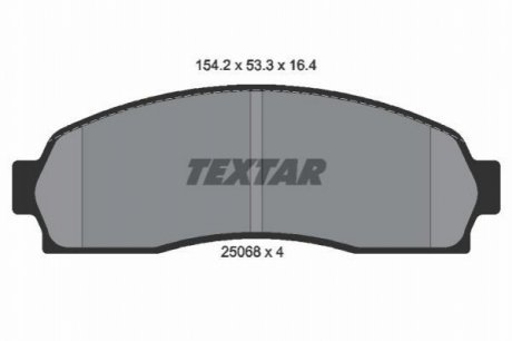 Гальмівні колодки, дискове гальмо (набір) TEXTAR 2506801 (фото 1)