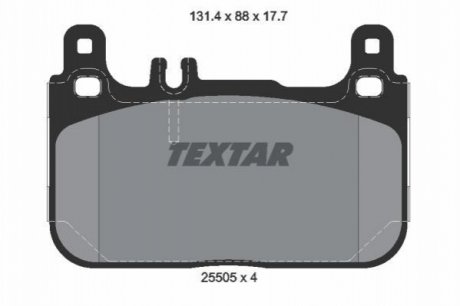 Дискові гальмівні колодки (передні) TEXTAR 2550501 (фото 1)