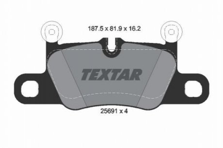 Тормозные колодки (задние) TEXTAR 2569101 (фото 1)