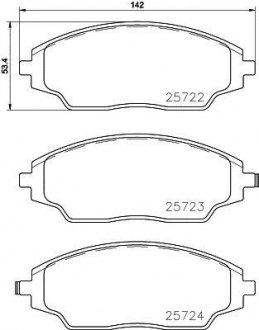 Тормозные колодки дисковые TEXTAR 2572201 (фото 1)