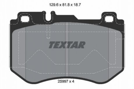 Дисковые тормозные колодки (передние) TEXTAR 2599701 (фото 1)