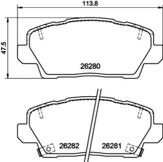 Колодки гальмівні (передні) Hyundai Kona 19-/Kia Picanto 17- 2628001