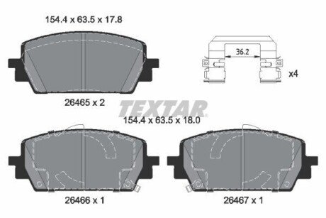 Колодки гальмівні (передні) Hyundai Santa Fe/Kia Sorento 20- 2646501