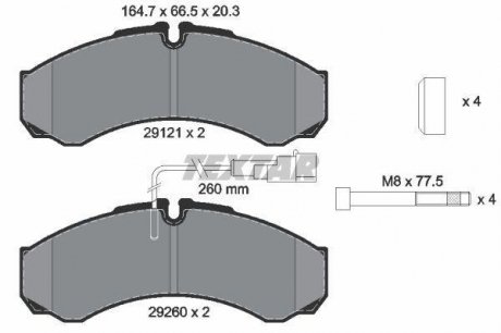 Гальмівні колодки дискові TEXTAR 2912113 (фото 1)