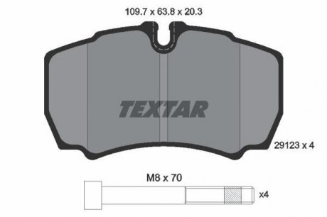 Тормозные колодки дисковые TEXTAR 2912303 (фото 1)