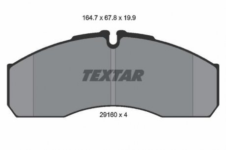 Тормозные колодки дисковые TEXTAR 2916002 (фото 1)
