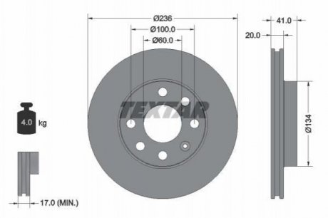Тормозной диск (передний) 92029603