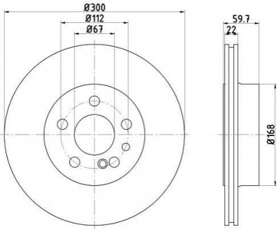 Гальмівний диск (задній) TEXTAR 92056800 (фото 1)