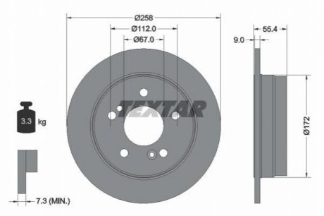 Гальмівний диск TEXTAR 92059503 (фото 1)