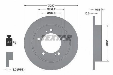 Тормозной диск TEXTAR 92066003 (фото 1)