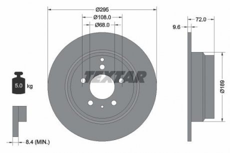 Тормозной диск TEXTAR 92066803 (фото 1)
