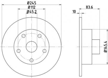 Гальмівний диск (задній) TEXTAR 92072103 (фото 1)