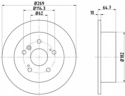 Гальмівний диск (задній) TEXTAR 92079300 (фото 1)